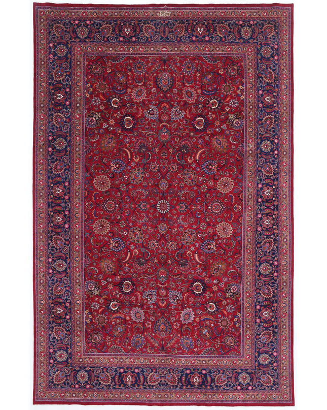 Mashad 11' 8" X 18' 0" Hand Knotted Wool Rug 11' 8" X 18' 0" (356 X 549) / Red / Wool