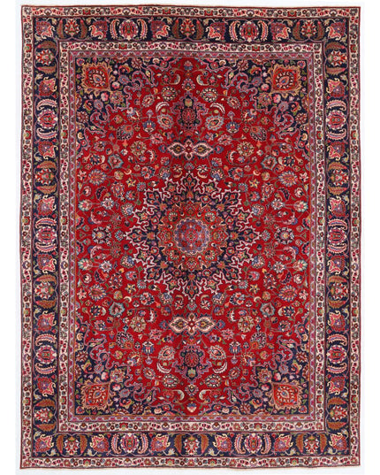 Mashad 7' 10" X 10' 10" Hand Knotted Wool Rug 7' 10" X 10' 10" (239 X 330) / Red / Wool