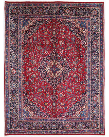 Mashad 9' 8" X 12' 8" Hand Knotted Wool Rug 9' 8" X 12' 8" (295 X 386) / Red / Wool