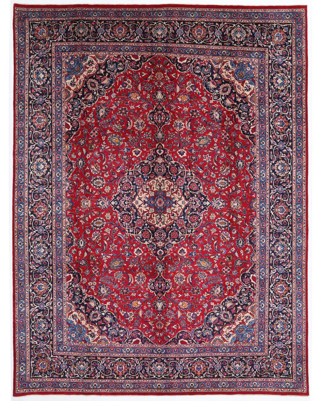 Mashad 9' 8" X 12' 8" Hand Knotted Wool Rug 9' 8" X 12' 8" (295 X 386) / Red / Wool