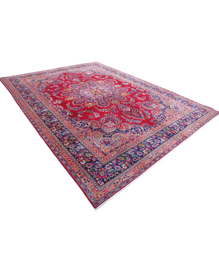 Mashad 9' 7" X 12' 11" Hand Knotted Wool Rug 9' 7" X 12' 11" (292 X 394) / Red / Wool