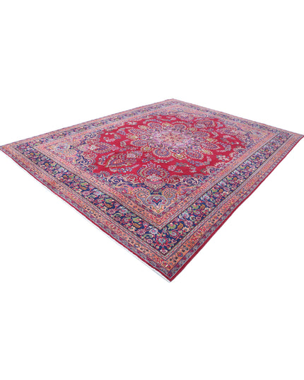 Mashad 9' 7" X 12' 11" Hand Knotted Wool Rug 9' 7" X 12' 11" (292 X 394) / Red / Wool