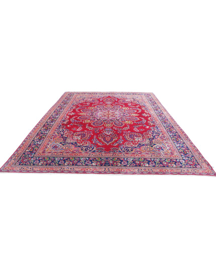 Mashad 9' 7" X 12' 11" Hand Knotted Wool Rug 9' 7" X 12' 11" (292 X 394) / Red / Wool