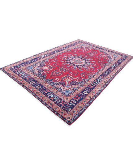 Mashad 6' 4" X 9' 4" Hand Knotted Wool Rug 6' 4" X 9' 4" (193 X 284) / Red / Wool