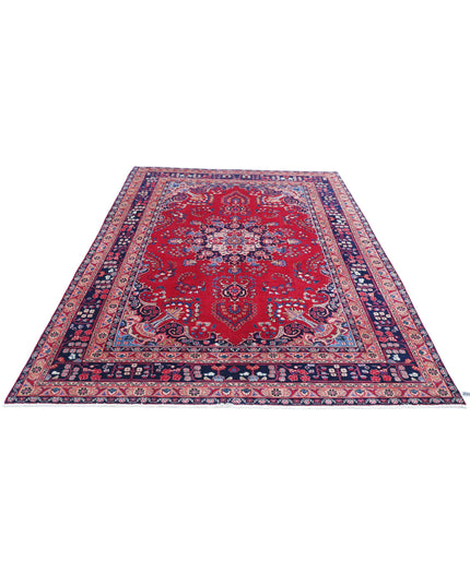 Mashad 6' 4" X 9' 4" Hand Knotted Wool Rug 6' 4" X 9' 4" (193 X 284) / Red / Wool