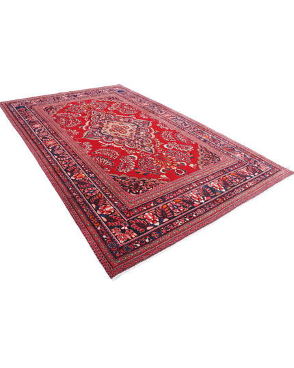 Mashad 7' 8" X 11' 11" Hand Knotted Wool Rug 7' 8" X 11' 11" (234 X 363) / Red / Wool