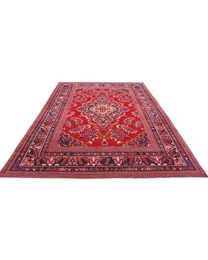Mashad 7' 8" X 11' 11" Hand Knotted Wool Rug 7' 8" X 11' 11" (234 X 363) / Red / Wool