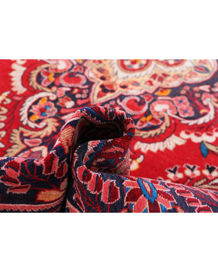 Mashad 7' 8" X 11' 11" Hand Knotted Wool Rug 7' 8" X 11' 11" (234 X 363) / Red / Wool