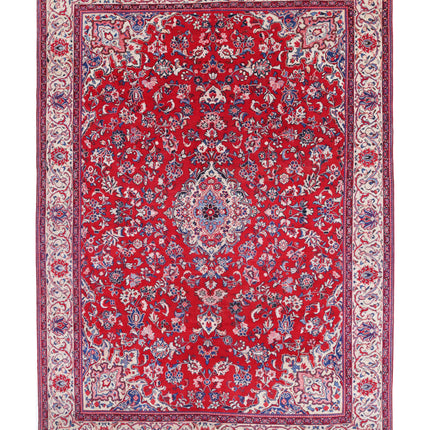 Mashad 8' 6" X 12' 1" Hand Knotted Wool Rug 8' 6" X 12' 1" (259 X 368) / Red / Wool
