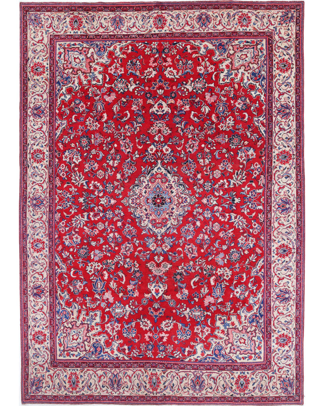 Mashad 8' 6" X 12' 1" Hand Knotted Wool Rug 8' 6" X 12' 1" (259 X 368) / Red / Wool