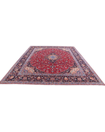 Mashad 9' 8" X 12' 6" Hand Knotted Wool Rug 9' 8" X 12' 6" (295 X 381) / Red / Wool