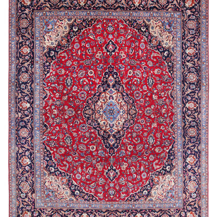 Mashad 9' 8" X 12' 6" Hand Knotted Wool Rug 9' 8" X 12' 6" (295 X 381) / Red / Wool
