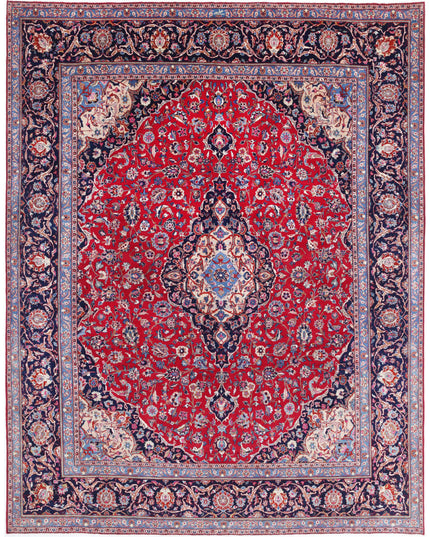 Mashad 9' 8" X 12' 6" Hand Knotted Wool Rug 9' 8" X 12' 6" (295 X 381) / Red / Wool