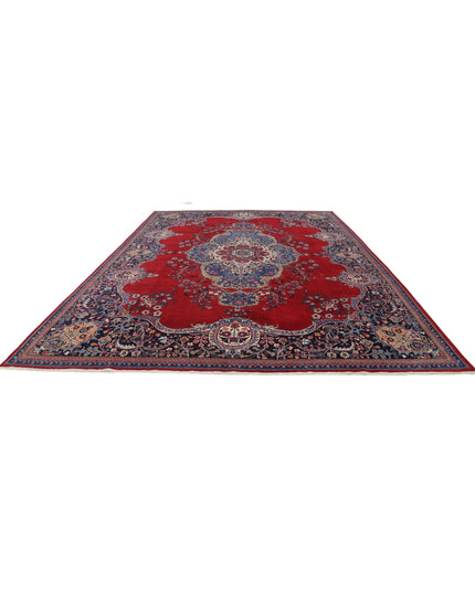 Mashad 10' 7" X 13' 7" Hand Knotted Wool Rug 10' 7" X 13' 7" (322 X 414) / Red / Wool