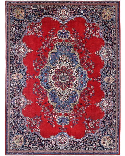 Mashad 10' 7" X 13' 7" Hand Knotted Wool Rug 10' 7" X 13' 7" (322 X 414) / Red / Wool