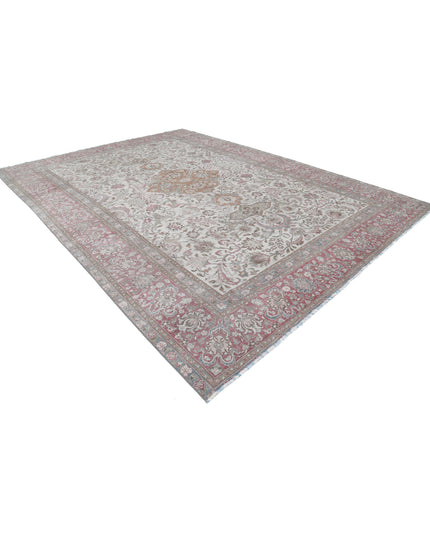 Mashad 10' 9" X 14' 8" Hand Knotted Wool Rug 10' 9" X 14' 8" (328 X 447) / Ivory / Wool