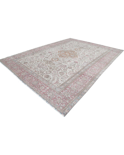 Mashad 10' 9" X 14' 8" Hand Knotted Wool Rug 10' 9" X 14' 8" (328 X 447) / Ivory / Wool