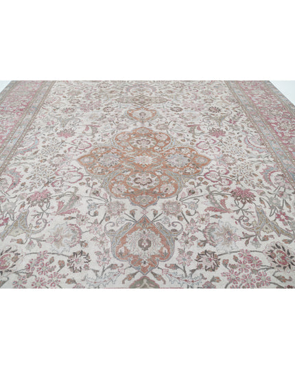 Mashad 10' 9" X 14' 8" Hand Knotted Wool Rug 10' 9" X 14' 8" (328 X 447) / Ivory / Wool