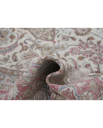 Mashad 10' 9" X 14' 8" Hand Knotted Wool Rug 10' 9" X 14' 8" (328 X 447) / Ivory / Wool