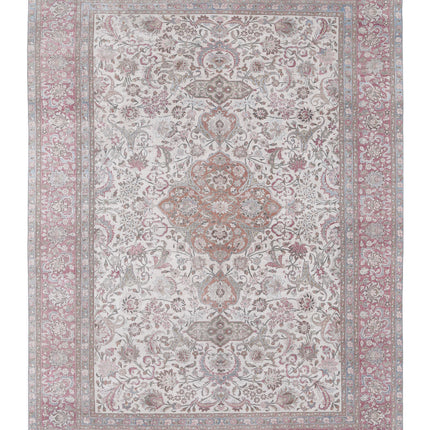 Mashad 10' 9" X 14' 8" Hand Knotted Wool Rug 10' 9" X 14' 8" (328 X 447) / Ivory / Wool