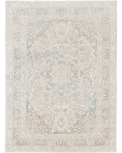 Mashad 8' 0" X 11' 0" Hand Knotted Wool Rug 8' 0" X 11' 0" (244 X 335) / Ivory / Wool