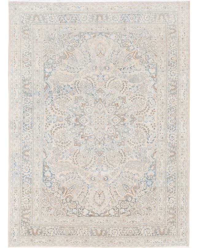Mashad 8' 0" X 11' 0" Hand Knotted Wool Rug 8' 0" X 11' 0" (244 X 335) / Ivory / Wool