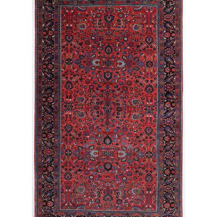 Mehraban 12' 2" X 20' 10" Hand Knotted Wool Rug 12' 2" X 20' 10" (371 X 635) / Pink / Wool