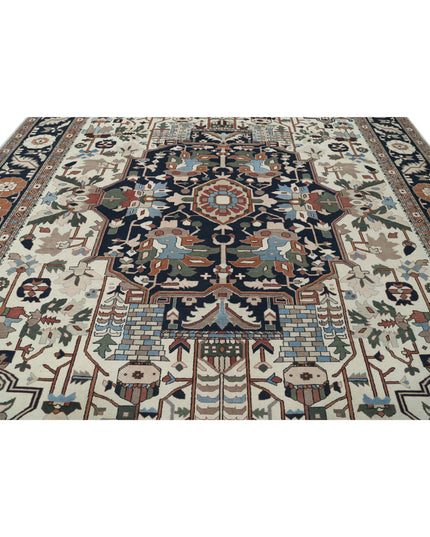 Meshkabad 12' 0" X 15' 2" Hand Knotted Wool Rug 12' 0" X 15' 2" (366 X 462) / Ivory / Wool