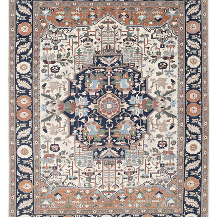 Meshkabad 12' 0" X 15' 2" Hand Knotted Wool Rug 12' 0" X 15' 2" (366 X 462) / Ivory / Wool