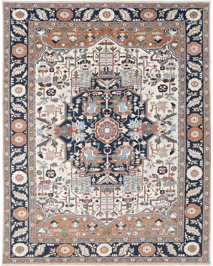 Meshkabad 12' 0" X 15' 2" Hand Knotted Wool Rug 12' 0" X 15' 2" (366 X 462) / Ivory / Wool