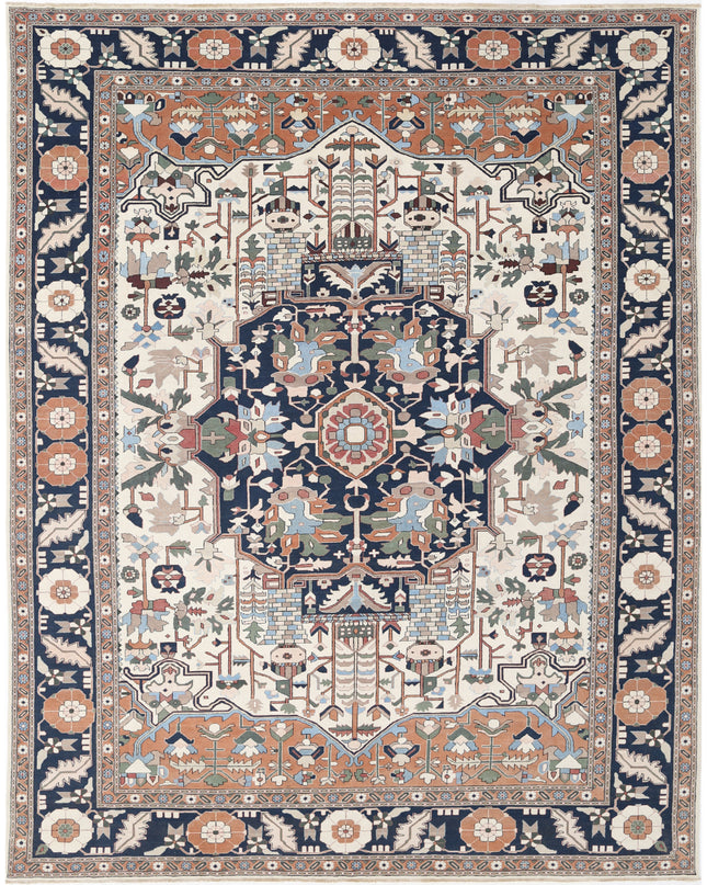 Meshkabad 12' 0" X 15' 2" Hand Knotted Wool Rug 12' 0" X 15' 2" (366 X 462) / Ivory / Wool