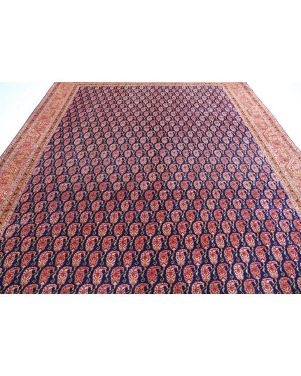 Mir Saraband 9' 10" X 12' 7" Hand Knotted Wool Rug 9' 10" X 12' 7" (300 X 383) / Blue / Wool