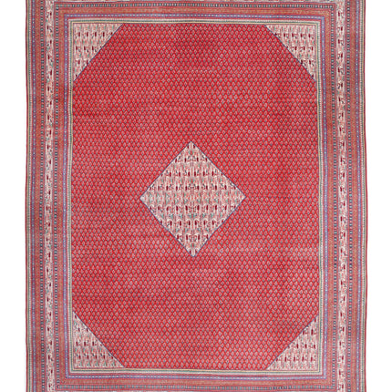Mir Saraband 10' 2" X 13' 9" Hand Knotted Wool Rug 10' 2" X 13' 9" (310 X 419) / Red / Wool