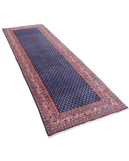 Mir Saraband 3' 5" X 10' 2" Hand Knotted Wool Rug 3' 5" X 10' 2" (104 X 310) / Blue / Wool