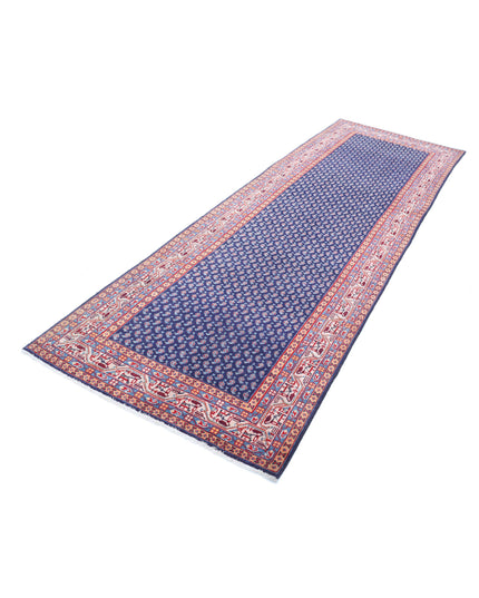 Mir Saraband 3' 5" X 10' 2" Hand Knotted Wool Rug 3' 5" X 10' 2" (104 X 310) / Blue / Wool