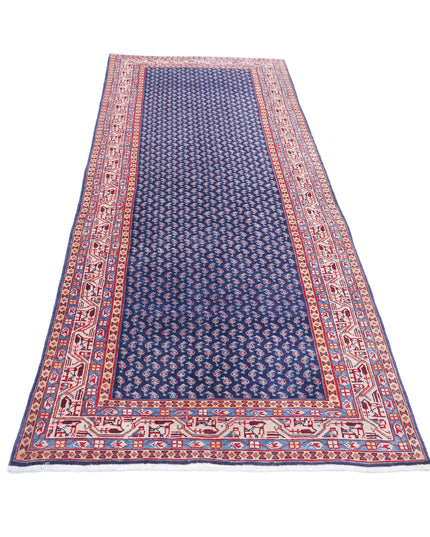 Mir Saraband 3' 5" X 10' 2" Hand Knotted Wool Rug 3' 5" X 10' 2" (104 X 310) / Blue / Wool