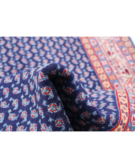 Mir Saraband 3' 5" X 10' 2" Hand Knotted Wool Rug 3' 5" X 10' 2" (104 X 310) / Blue / Wool