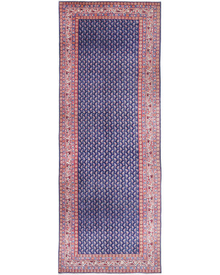 Mir Saraband 3' 5" X 10' 2" Hand Knotted Wool Rug 3' 5" X 10' 2" (104 X 310) / Blue / Wool