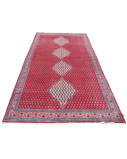 Mir Saraband 4' 4" X 10' 1" Hand Knotted Wool Rug 4' 4" X 10' 1" (132 X 307) / Red / Wool