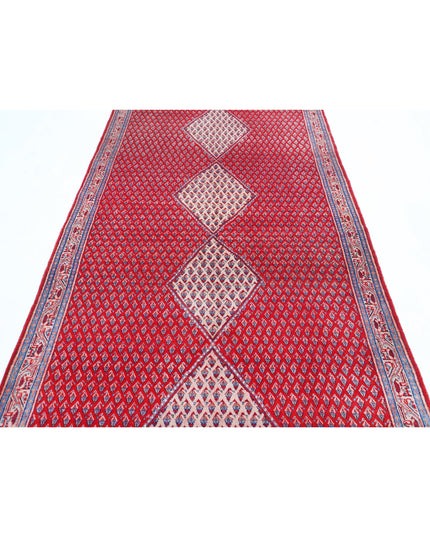 Mir Saraband 4' 4" X 10' 1" Hand Knotted Wool Rug 4' 4" X 10' 1" (132 X 307) / Red / Wool