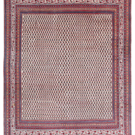 Mir Saraband 7' 9" X 9' 11" Hand Knotted Wool Rug 7' 9" X 9' 11" (236 X 302) / Ivory / Wool