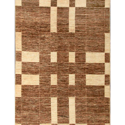 Modcar 5' 9" X 8' 10" Hand Knotted Wool Rug 5' 9" X 8' 10" (175 X 269) / Brown / Wool