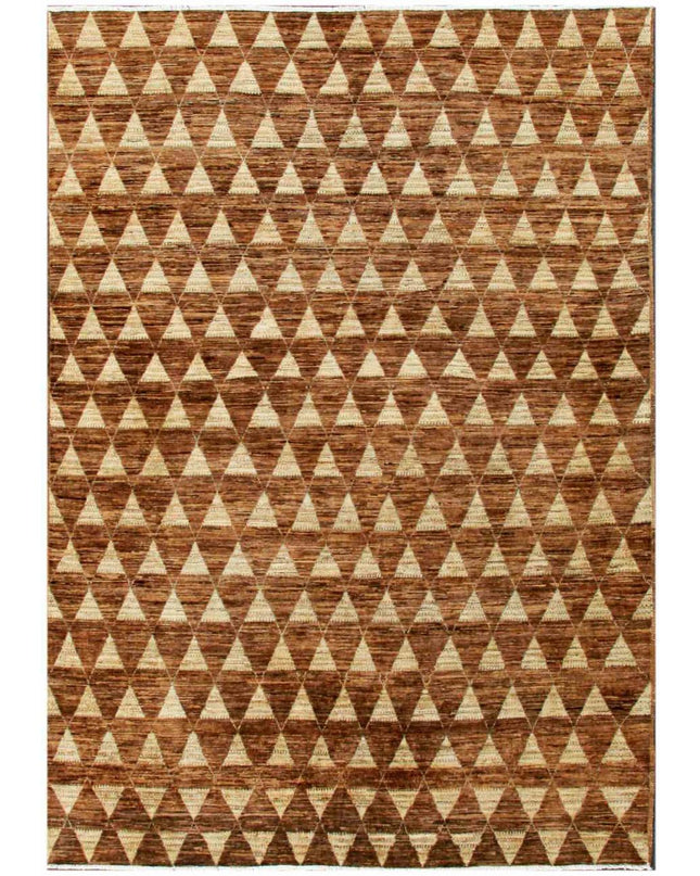 Modcar 5' 6" X 7' 9" Hand Knotted Wool Rug 5' 6" X 7' 9" (168 X 236) / Brown / Wool