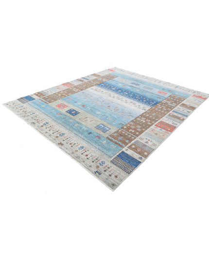 Modcar 8' 0" X 9' 7" Hand Knotted Wool Rug 8' 0" X 9' 7" (244 X 292) / Brown / Wool