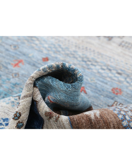 Modcar 8' 0" X 9' 7" Hand Knotted Wool Rug 8' 0" X 9' 7" (244 X 292) / Brown / Wool