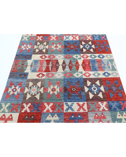 Modcar 4' 10" X 6' 5" Hand Knotted Wool Rug 4' 10" X 6' 5" (147 X 196) / Multi / Wool