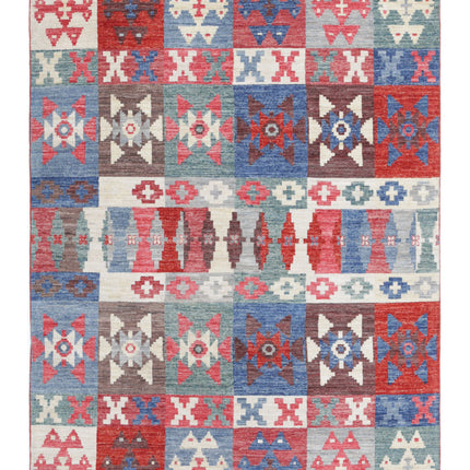 Modcar 4' 10" X 6' 5" Hand Knotted Wool Rug 4' 10" X 6' 5" (147 X 196) / Multi / Wool