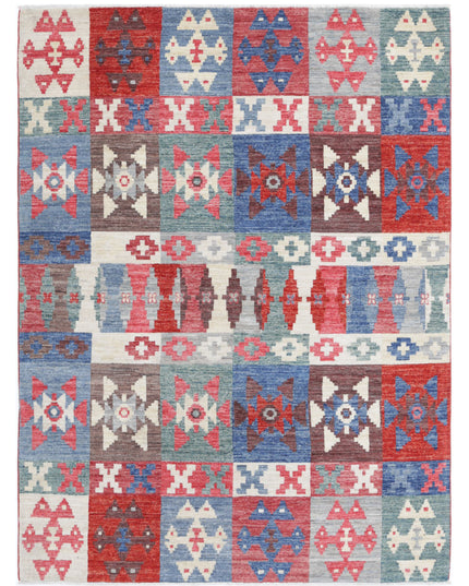 Modcar 4' 10" X 6' 5" Hand Knotted Wool Rug 4' 10" X 6' 5" (147 X 196) / Multi / Wool