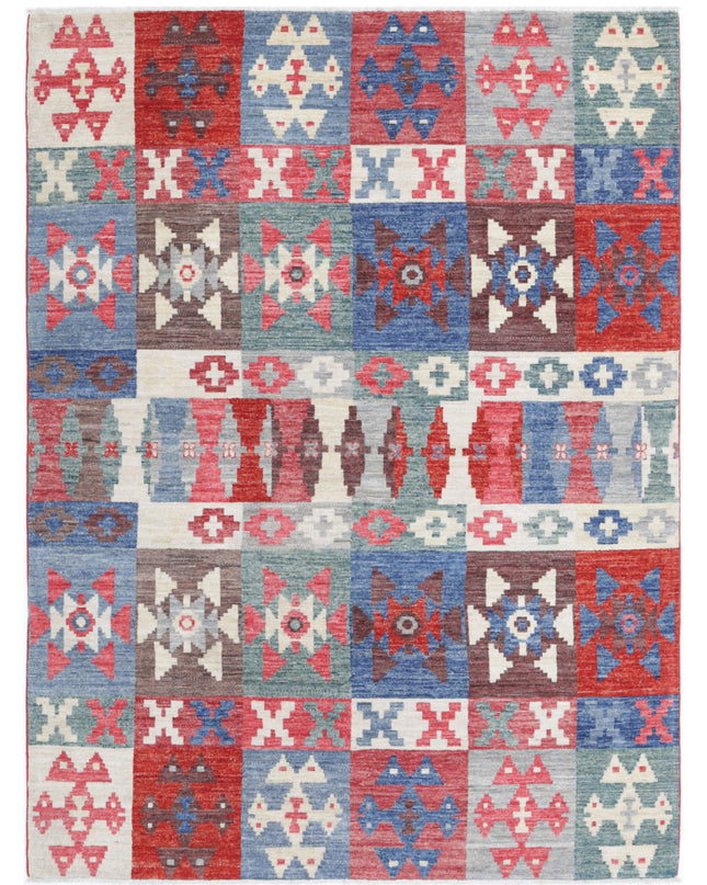 Modcar 4' 10" X 6' 5" Hand Knotted Wool Rug 4' 10" X 6' 5" (147 X 196) / Multi / Wool