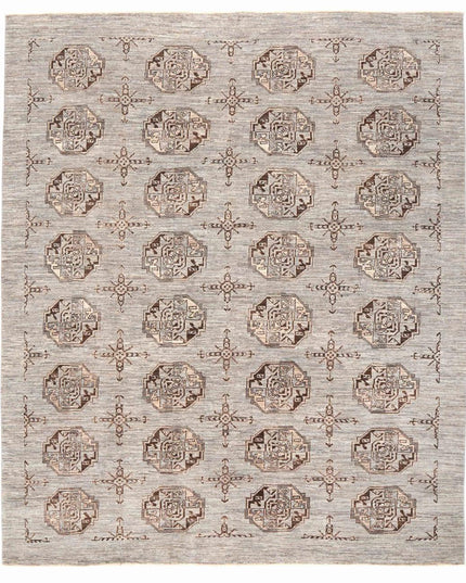 Modcar 7' 1" X 9' 4" Hand Knotted Wool Rug 7' 1" X 9' 4" (216 X 284) / Grey / Wool
